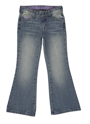Bootcut Jeans - Distressed Light Wash